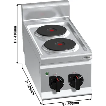 Sporák G.Gastro Elektrický sporák - 4 kW - 2 plotýnky kulaté
