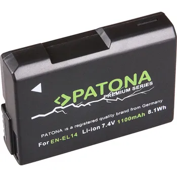 Patona Baterie EN-EL14 pro Nikon D3100 / D3400 / D5100 / D5600 / P7000, 1100 mAh