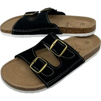 Dámská obuv Sport Dámské černé korkové pantofle Barva: Černá, Velikost: 45