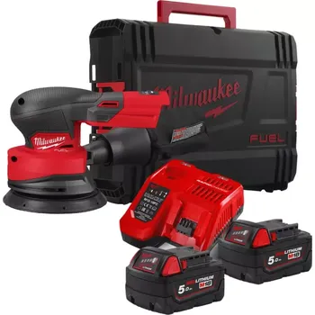 excentrická bruska MILWAUKEE M18FROS125-502X Aku excentrická bruska 125 mm 2X5Ah baterie v kufru 4933498254