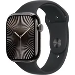 Apple Watch Series 10 46mm Titan Cellular, Břidlicově šedá, Sportovní řemínek M/L