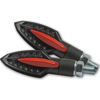 Osvětlení pro motocykl HSM Krytka blinkru Sliver na motorku, červená