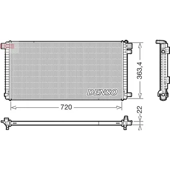 Chladič motoru Chladič, chlazení motoru DENSO DRM02051