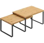 Stohovatelné bambusové police na kuchyňskou linku, sada 2 ks