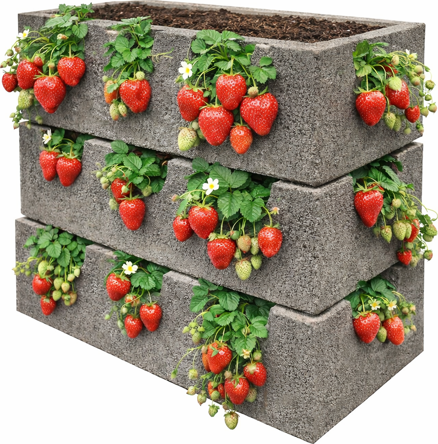 Komíny CZ Vyvýšený záhon s otvory Garden BRICK 1000x600x200 mm