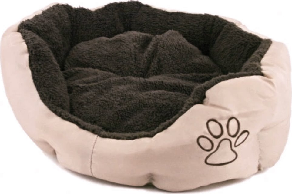 Akinu pelech nylon&fleece s tlapkou kulatý S 45x40 cm Barva: Béžová