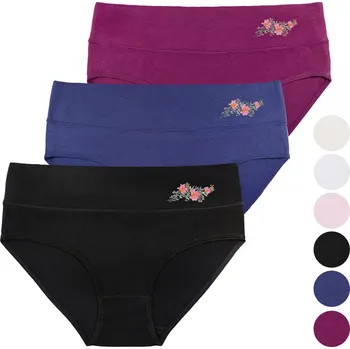 Dámské spodní prádlo FANNIFEN Dámské klasické kalhotky KYTKY PE1004 - 3 kusy v balení Velikost: 2XL