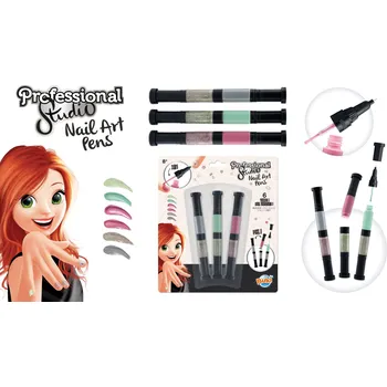 dětské šminky a malovátka BUKI France BUKI Profesionální studio Nehtové fixy - sada Silver