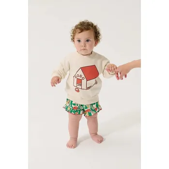 Dětská bavlněná mikina Bobo Choses Pickles is at Home 126AB031 bílá 00X, vel. 68