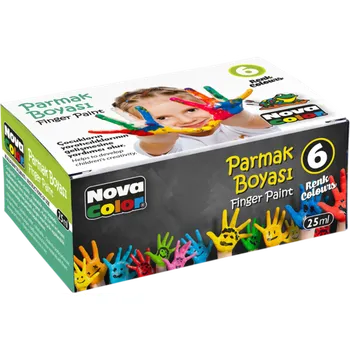 Výtvarná barva Novacolor barvy prstové NC-138 6ks 25ml 473174