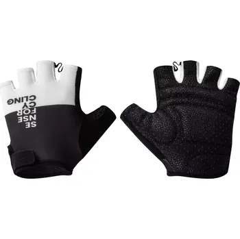 Cyklistické rukavice rukavice FORCE FINE, černo-bílé XL