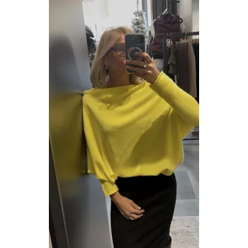 Dámský svetr Voga Móda Asymetrický svetr BOLT Žlutá, UNI S-XL