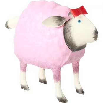 Zahradní úložný box Zahradní kovová figurka Shuno, 26x31 cm, růžová