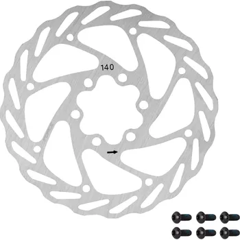 Komponent pro jízdní kolo kotouč brzdový FORCE-4 140 mm, 6 děr, stříbrný