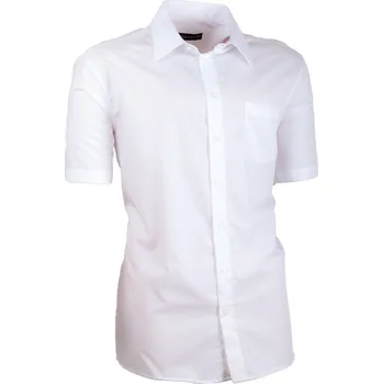 Pánská košile Bílá košile slim fit 100 % bavlna non iron Assante 40006, Velikost 39/40 (M)