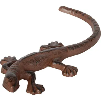 Zahradní úložný box Zahradní litinová figurka Lizard, 24,3 cm, hnědá