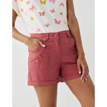 Dámské kraťasy Strečové šortky s ohrnutím terakota 44