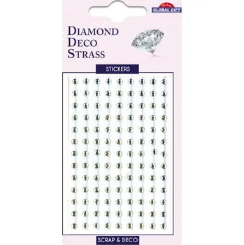 Samolepící dekorace kamínky DDS 160003 White strass
