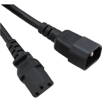 Napájecí kabel Napájecí kabel C14 na C13 černý, 1,0 m, 10A/250V, H05VV-F3G1,0