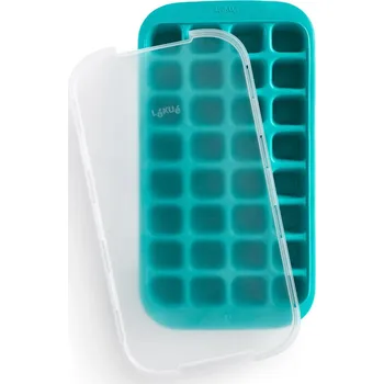 Tvořítko na led Forma na ledové kostky 34 cm, tyrkysová, guma, Lékué - doprava zdarma od 2999 Kč