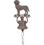 Zahradní zvonek Dog, 25x14 cm, litina, hnědá