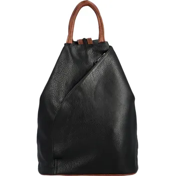 Městský batoh Trendy dámský koženkový batůžek Soleina, černo-hnědá