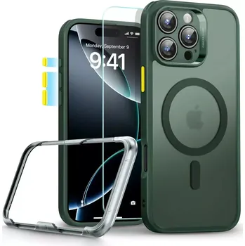 Pouzdro na mobilní telefon ESR Classic Pro Set HaloLock MagSafe iPhone 16 Pro - Frosted Green
