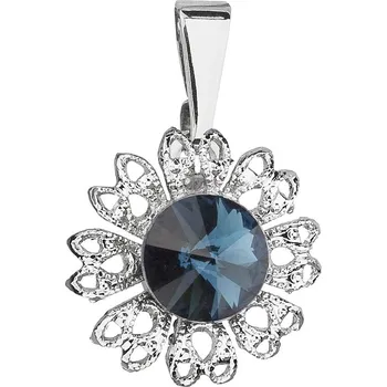 Přívěsek Evolution Group s.r.o. Přívěsek bižuterie se Swarovski krystaly modrá kytička 54032.3 montana