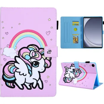Pouzdro na tablet Cross chytré zavírací pouzdro na Samsung Galaxy Tab A11/Tab A9 - poník a duha