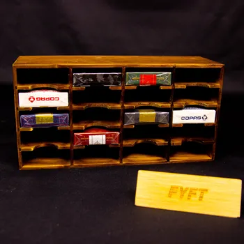 Poker Dřevěná skříňka (stojánek) - kabinet výstavka na balíčky karet