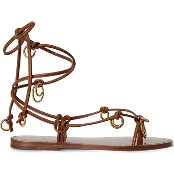 Dámské sandále Kožené sandály Polo Ralph Lauren Rng Wrp Sandal 818P08376001.200 hnědá 88X, EUR 36