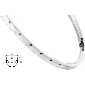Komponent pro jízdní kolo ráfek FORCE PRIME 559x21, 36děr, stříbrný