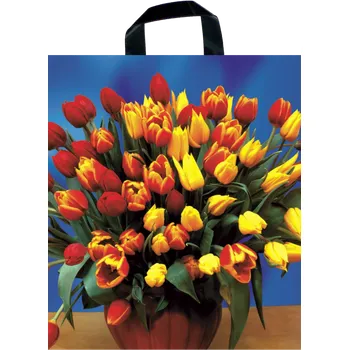 taška PE 50 x 45 s uchy tulipány
