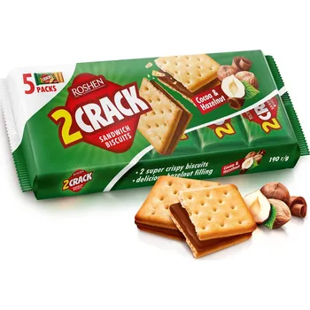 Roshen 2Crack Cocoa & Hazelnut 190g (Kartonové balení : 26 ks)