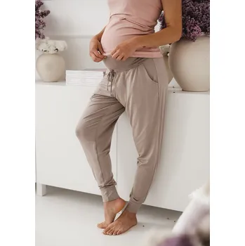 Těhotenské joggersy 2v1 béžové Velikost: XS
