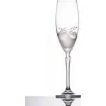 Sklenice na sekt 220 ml dekor CAROLINE, 6 ks (Ručně broušené skleničky)