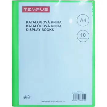 Archivační box Tempus katalogová kniha Tempus 10 listů zelená 510346