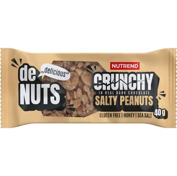 NUTREND Denuts Crunchy, tyčinka, 40 g slané arašídy