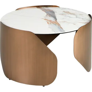 Konferenční stolek Angel Cerdá Bílý porcelánový konferenční stolek No. 2162, Ø 80 cm