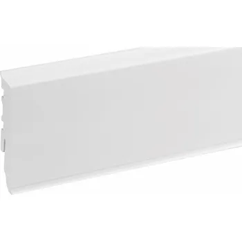 Nášlap na schod Egibi Soklová lišta M60 s manžetou 2200x60x16 mm Barva: Bílá RAL 9003