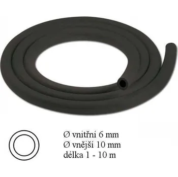 HSM Benzinová hadička gumová vnitřní O=6mm, vnější O=10mm, délka 1m