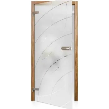 Interiérové dveře GLASSDOOR Celoskleněné otočné dveře matné Eco