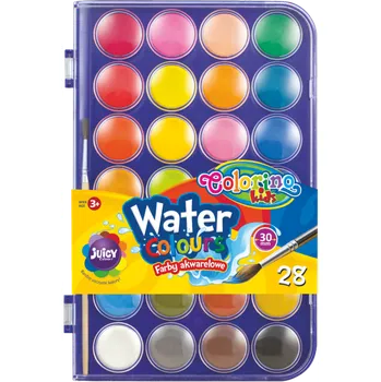 Vodová barva barvy vodové Colorino 27mm 28ks Colorino