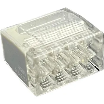 Svorka bezšroubová ViD C2073-208, 8x0,5-2,5 mm2, 450 V - transparentní/šedá (C2073-208/8X2.5)