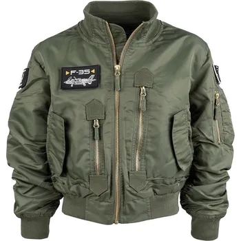 Chlapecká bunda Fostex® Bunda F-35 letecká dětská olive Velikost: 146-152 cm