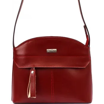 Kabelka Kožená kabelka MiaMore 01-012 - červená
