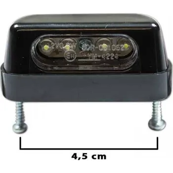 Osvětlení SPZ HSM Osvětlení SPZ Zest, černé, ABS, vzdálenost šroubů 45 mm