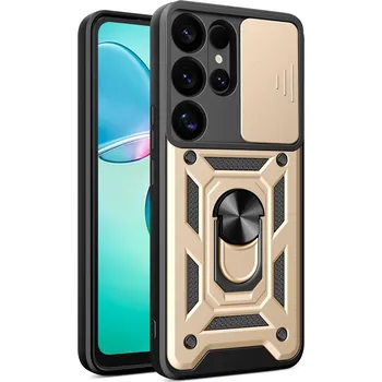 Pouzdro na mobilní telefon Slide odolný kryt na Samsung Galaxy S25 Ultra - zlatý