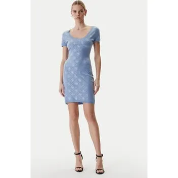 Dámské šaty Guess Úpletové šaty W6RK92 Z3JD2 Světle modrá Regular Fit XXL
