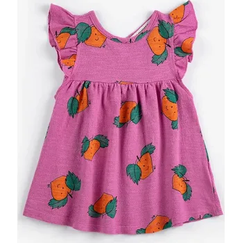 Dámské šaty Dětské bavlněné šaty Bobo Choses Tangerine 126AB087 růžová 43X, vel. 86